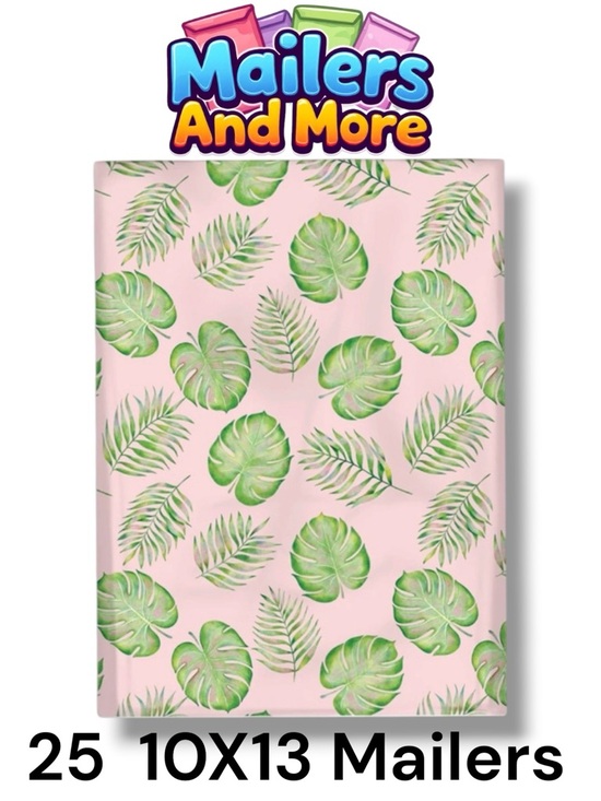Mailers And More Other - 25 10X13 Poly Mailers Palm Leaves, Shipping Envelopes PRICE IS FIRM